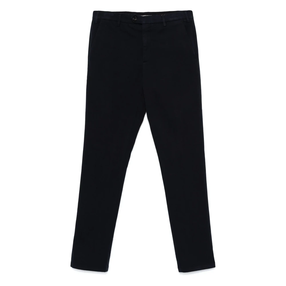 Canali Katoenen broek met zakken en elastan Blue Heren