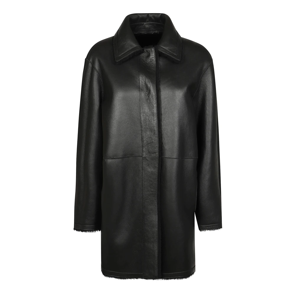 1972 Desa Warme Shearling Winterjas Black Dames