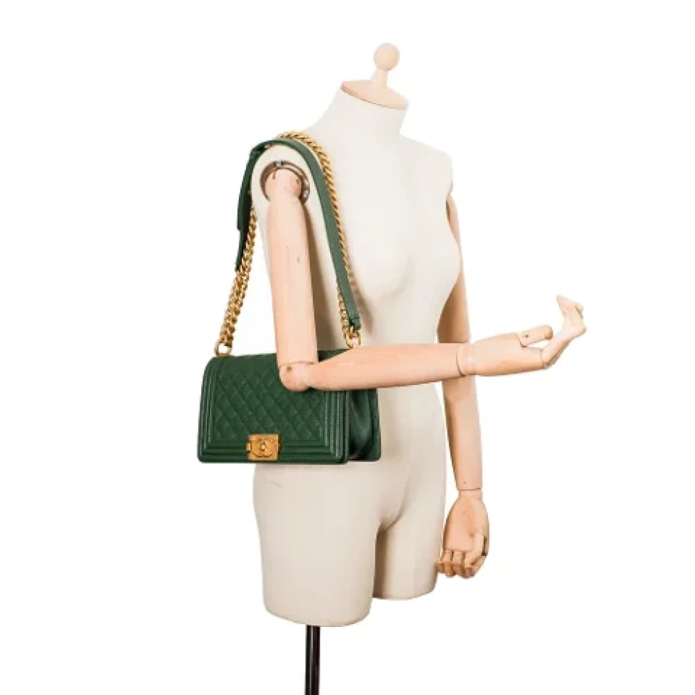 Chanel Vintage Pre-owned Leather chanel-bags Green Dames