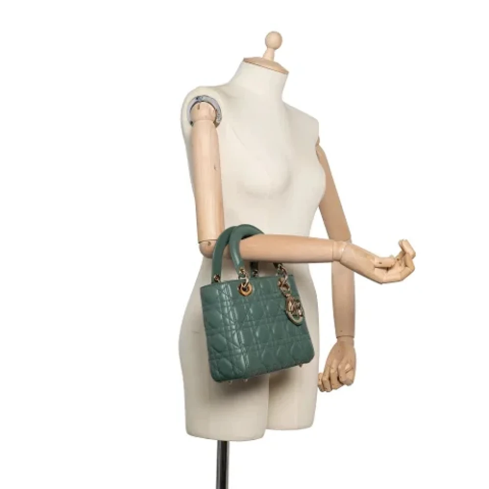Dior Vintage Pre-owned Leather dior-bags Green Dames