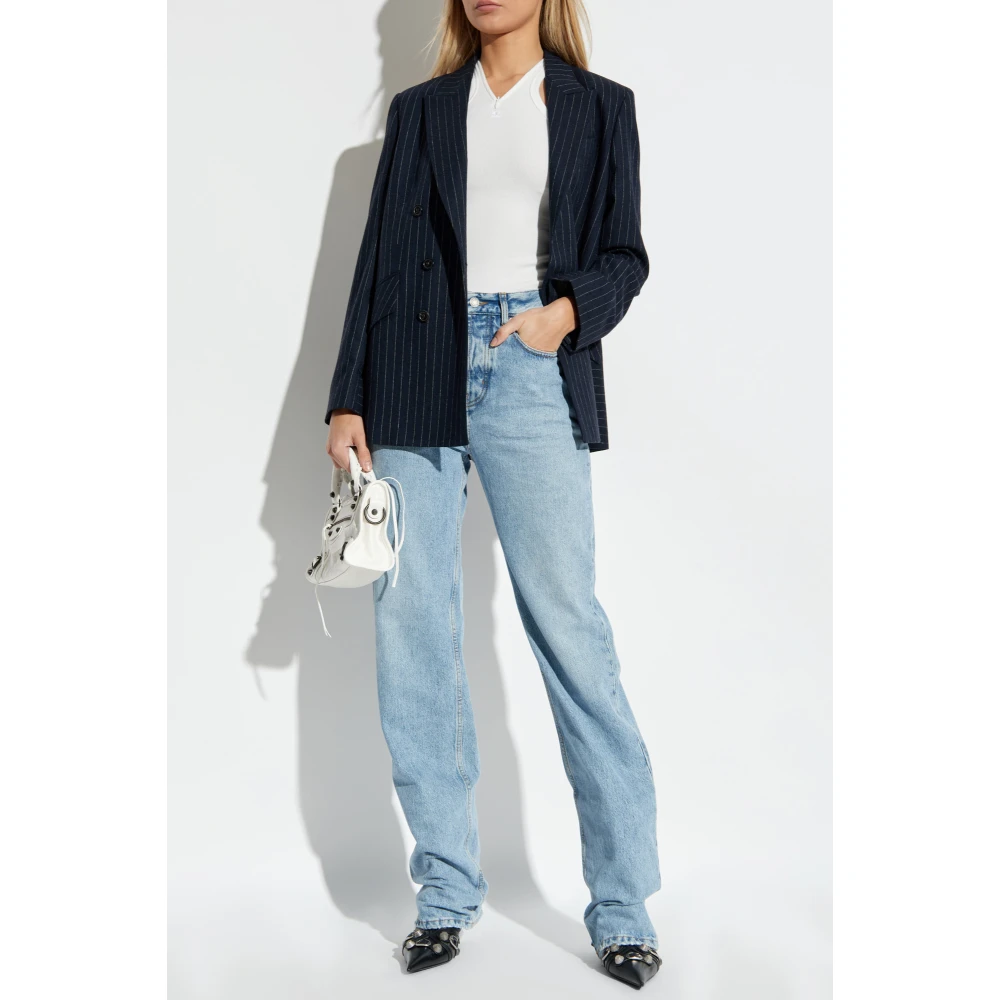 PS By Paul Smith Double-breasted blazer met gestreept patroon Blue Dames