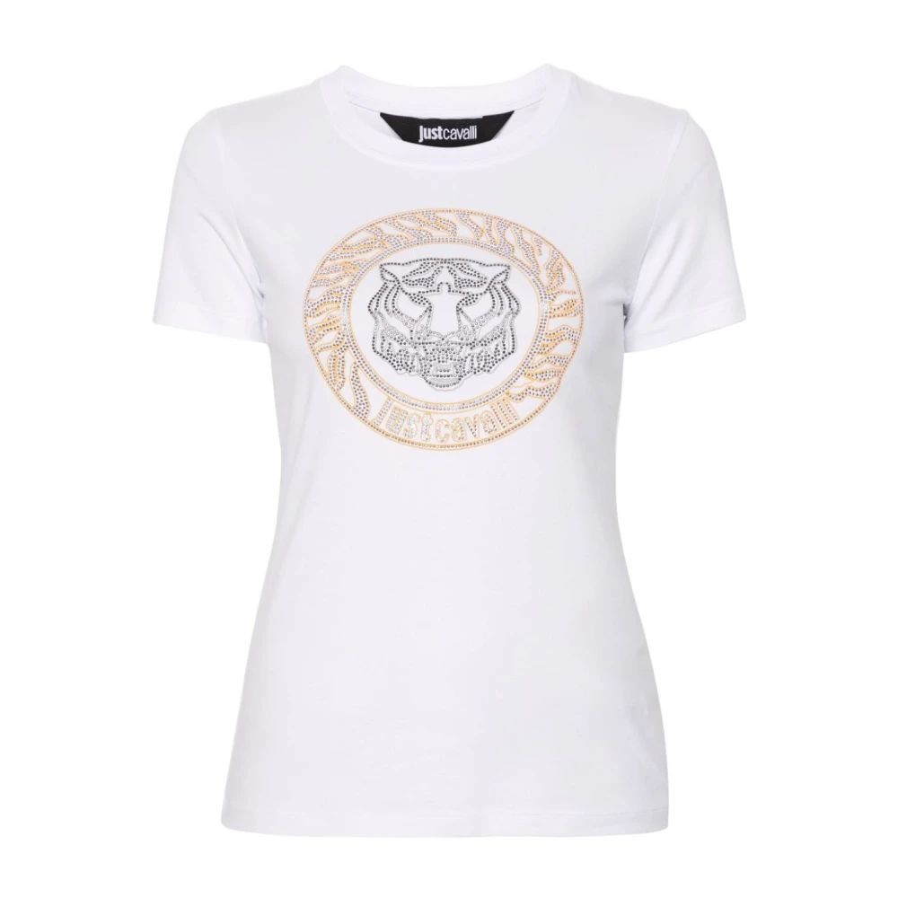 Roberto Cavalli Stijlvolle witte T-shirts en Polos White Dames