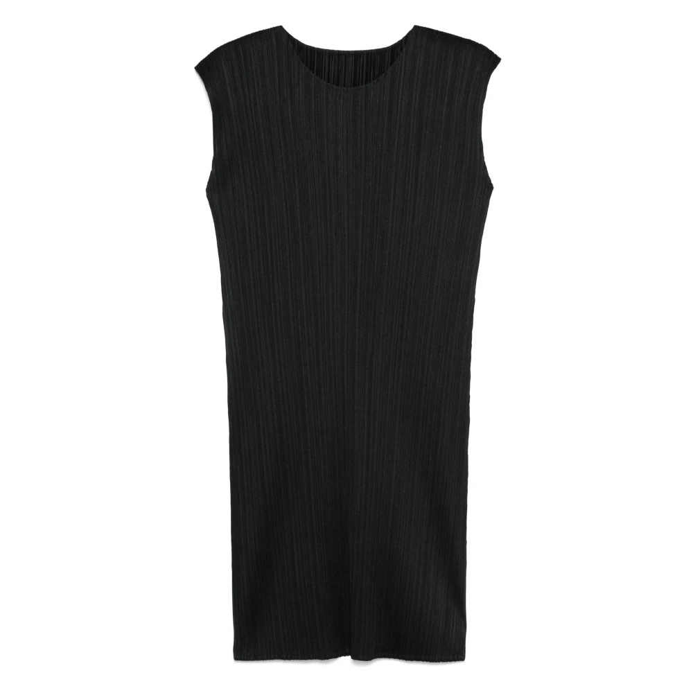 Issey Miyake Elegante Zwarte Jurk voor Vrouwen Black Dames