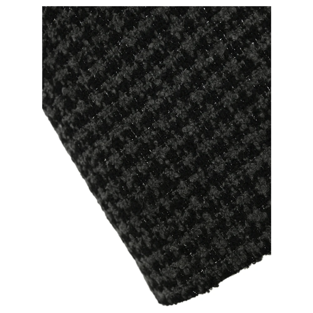 MC2 Saint Barth Tweed Mini Rok Zwart Wol Black Dames