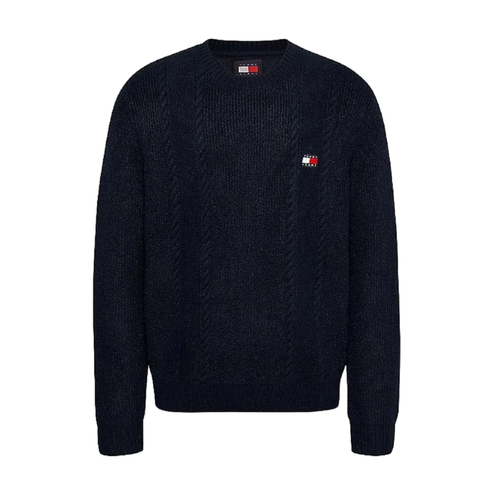 Tommy Jeans Blauwe Klassieke Gebreide Trui Blue Heren