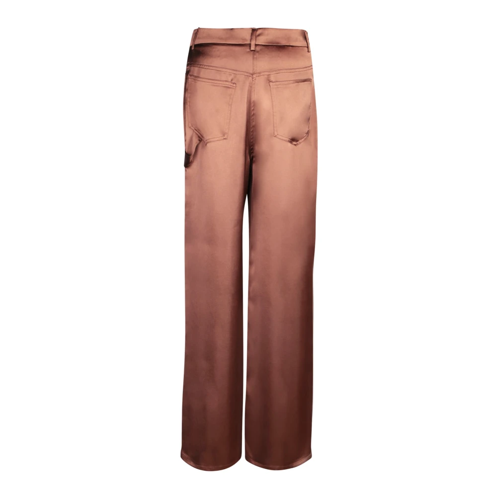 Blanca Vita Bruine Satijnen Broek Brown Dames