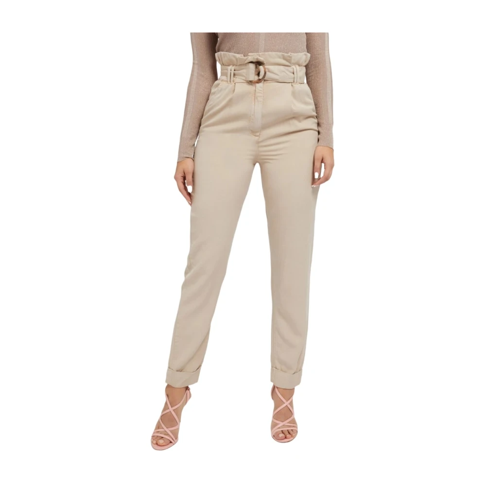 Guess Stijlvolle Broeken voor Mannen en Vrouwen Beige Dames