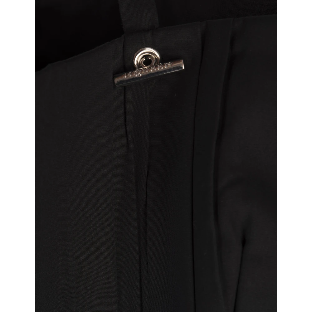 alexander mcqueen Zwarte Minijurk met Vierkante Halslijn Black Dames