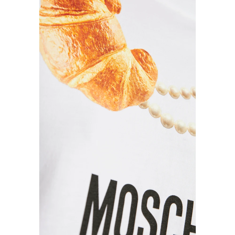 Moschino Jurk met print White Dames