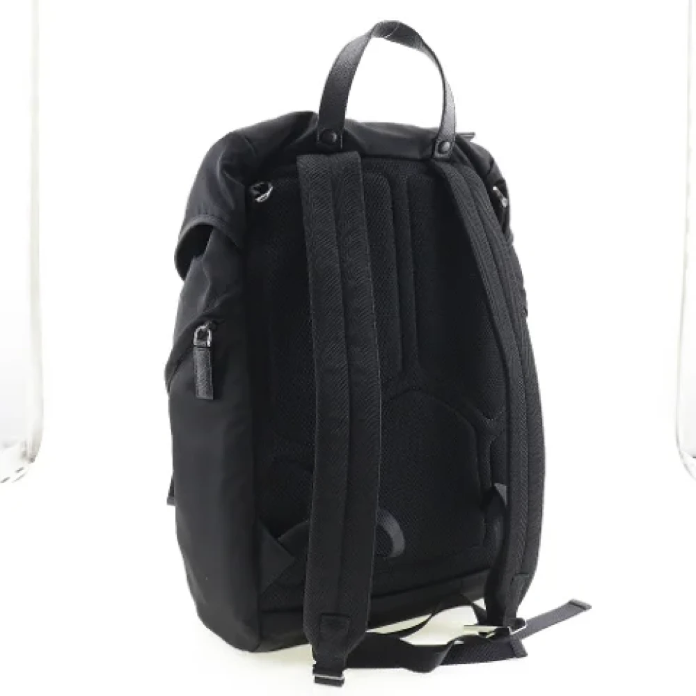Prada Vintage Pre-owned Canvas shoulder-bags Black Dames
