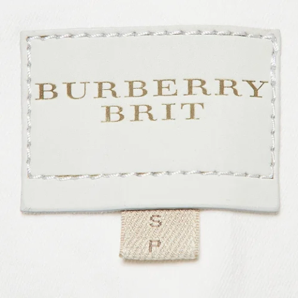 Burberry Vintage Pre-owned Denim outerwear White Dames