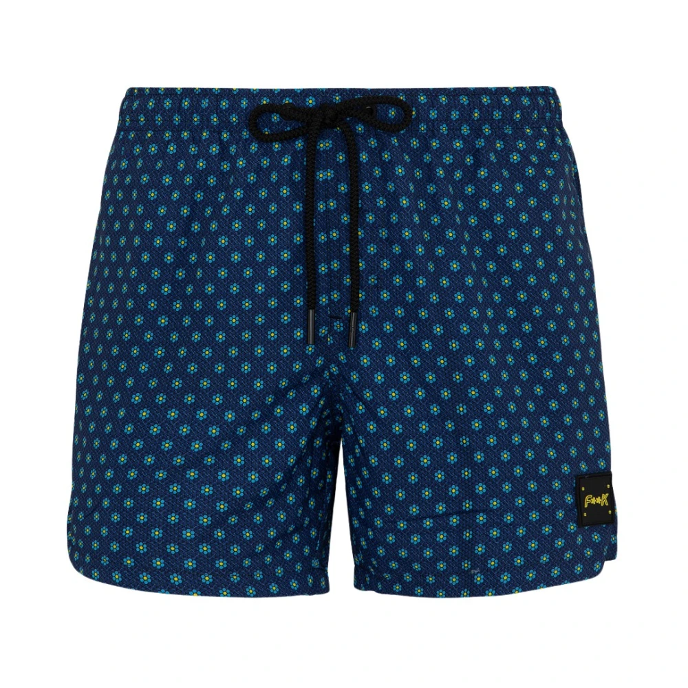 F**k Short A Fantasia Mood Micro Pattern Blue Heren