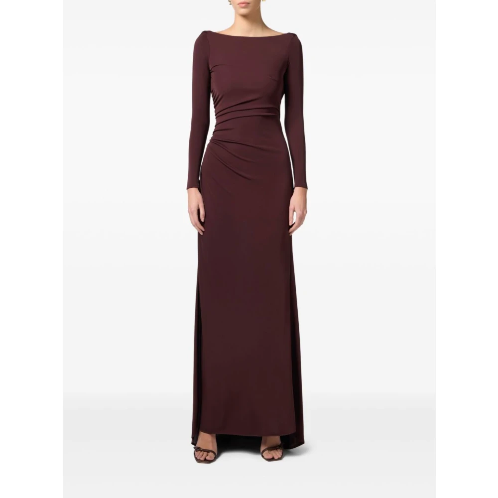 Elisabetta Franchi Bruine Elegante Jurk Brown Dames