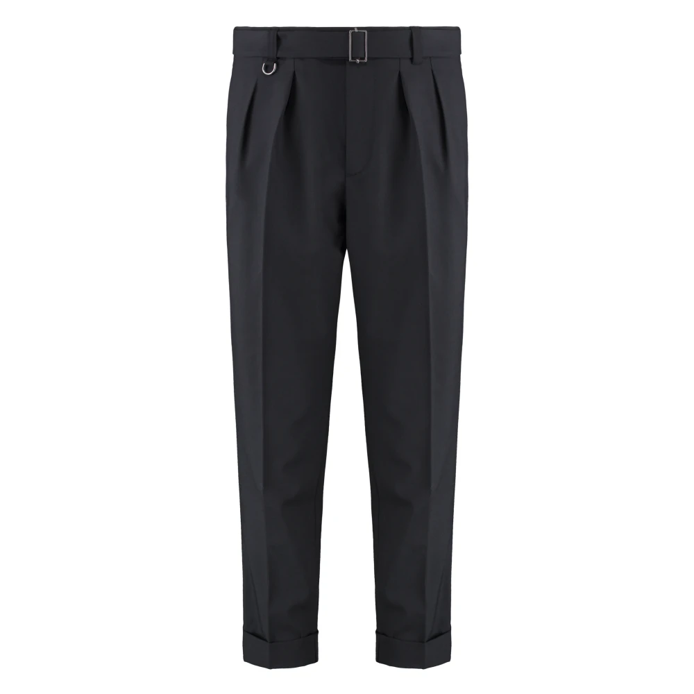 Paolo Pecora Wollen Blend Pak Broek Black Heren