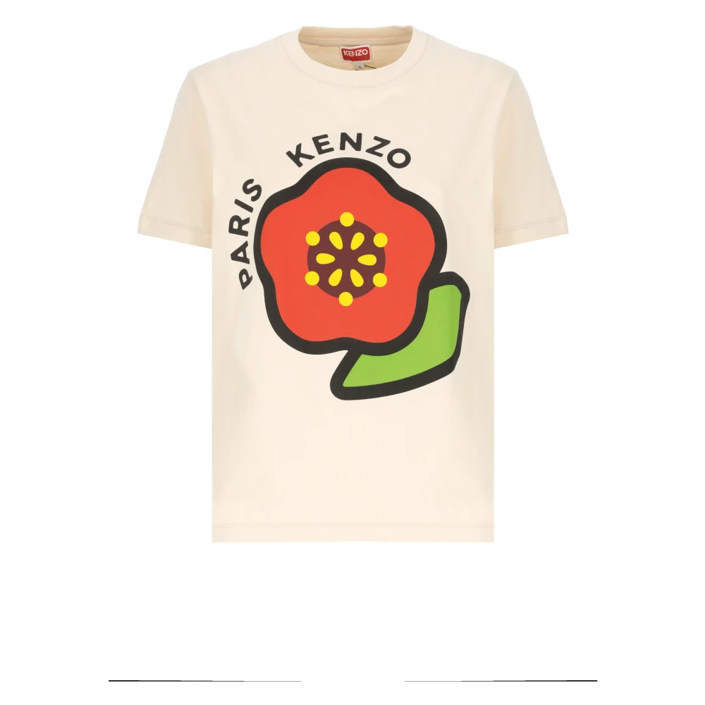 Kenzo Roze Katoenen T-shirt met Logoprint Multicolor Dames