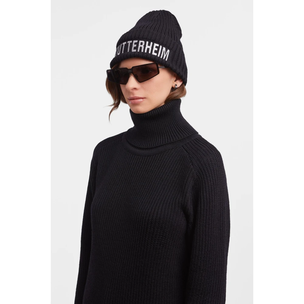 Stutterheim Merino Wol Ribgebreide Muts Black Unisex