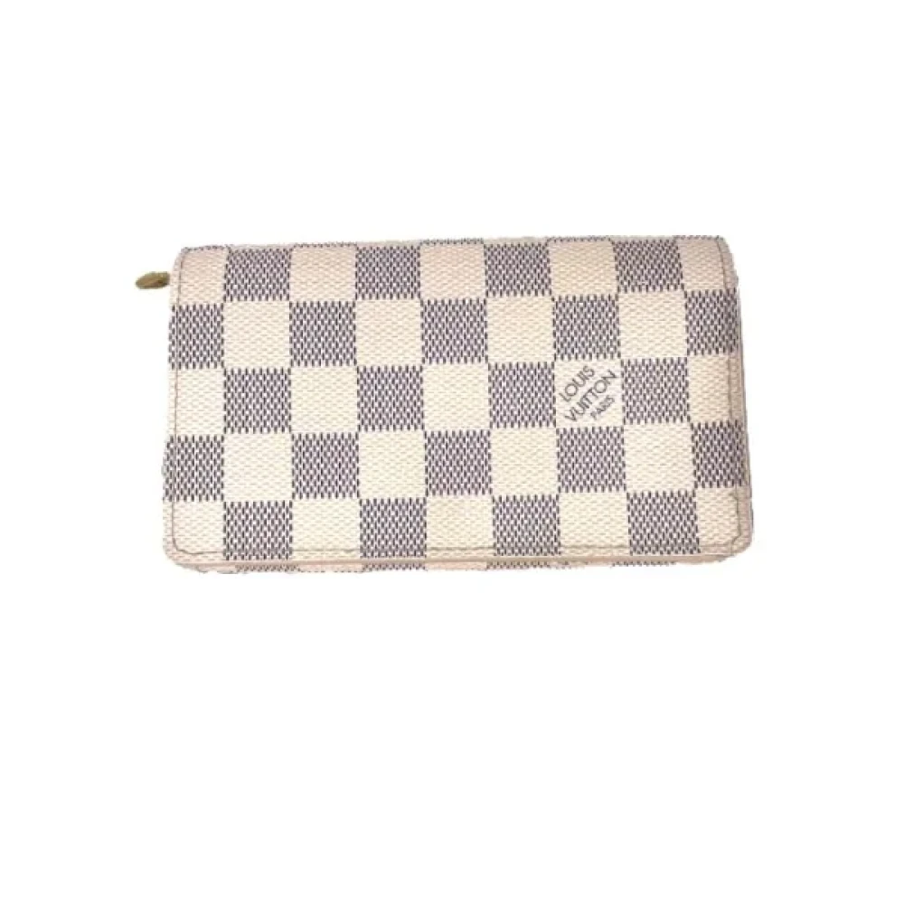 Louis Vuitton Vintage Pre-owned Cotton wallets Beige Dames
