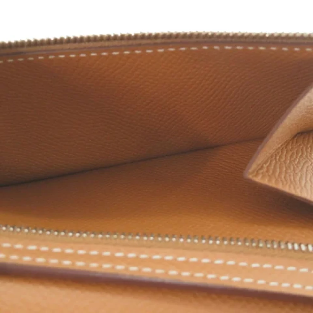 Hermès Vintage Pre-owned Leather wallets Brown Dames