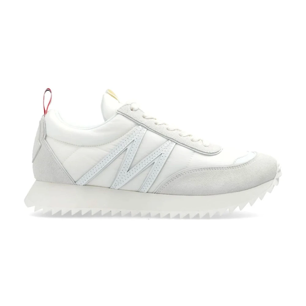 Moncler Men's White Sneakers, 10 Uk, Casual Trainers For Everyday Wear