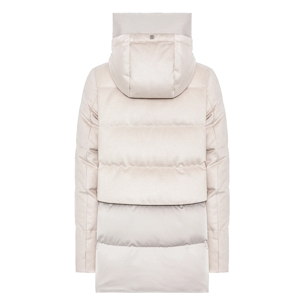 Duno Korte Parka Jas Beige Dames