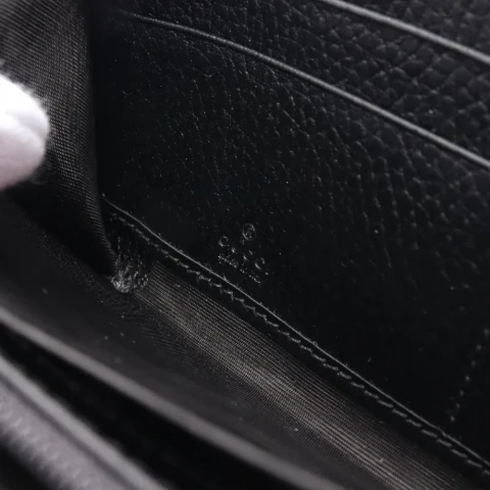 Gucci Vintage Pre-owned Leather wallets Black Dames