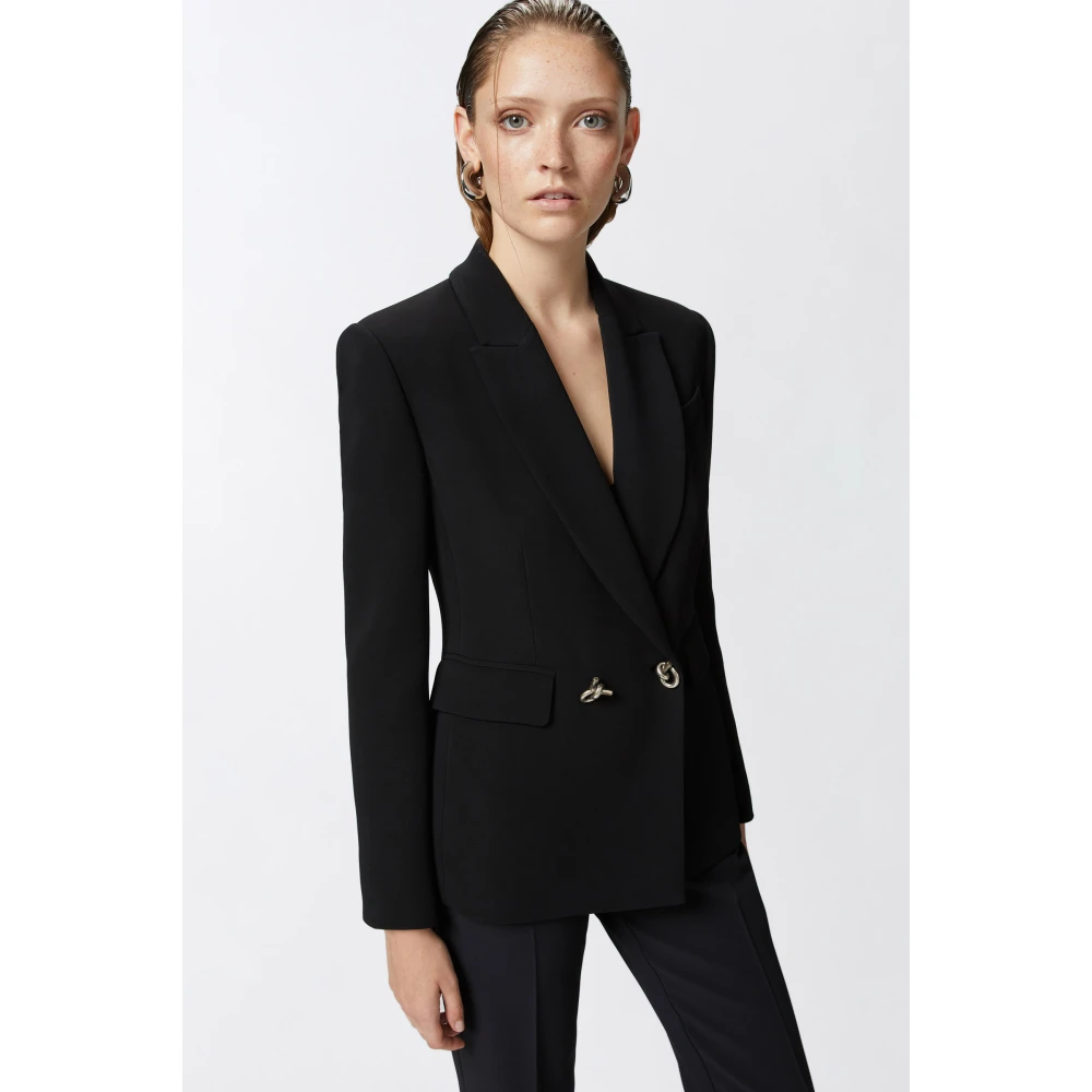 pinko Double-breasted blazerjas in cady Black Dames