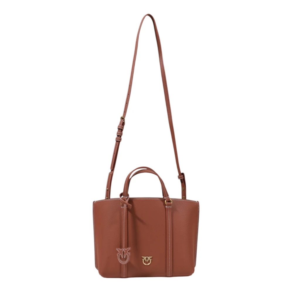 pinko Leren Dames Middelgrote Tas Collectie Red Dames