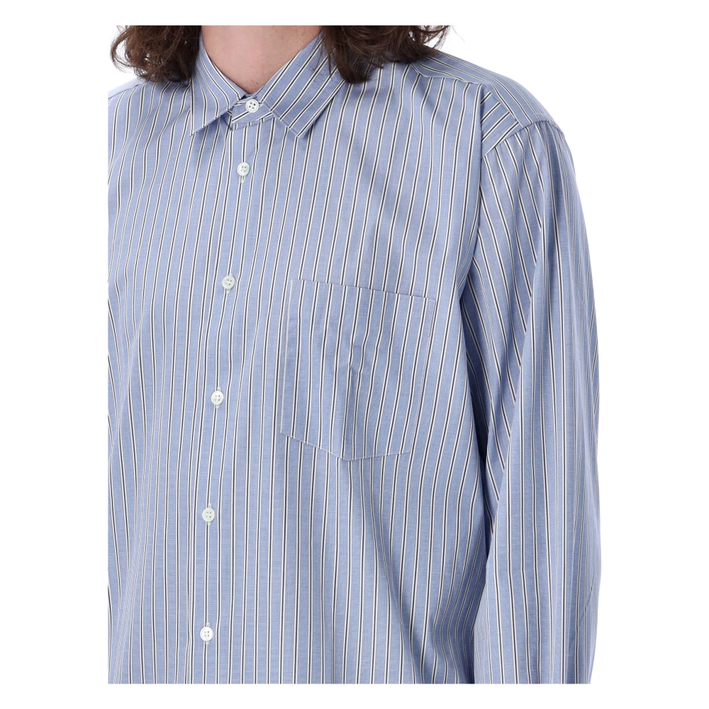 Comme des Garçons Blauw Gestreept Overhemd Stijlvolle Herenkleding Blue Heren