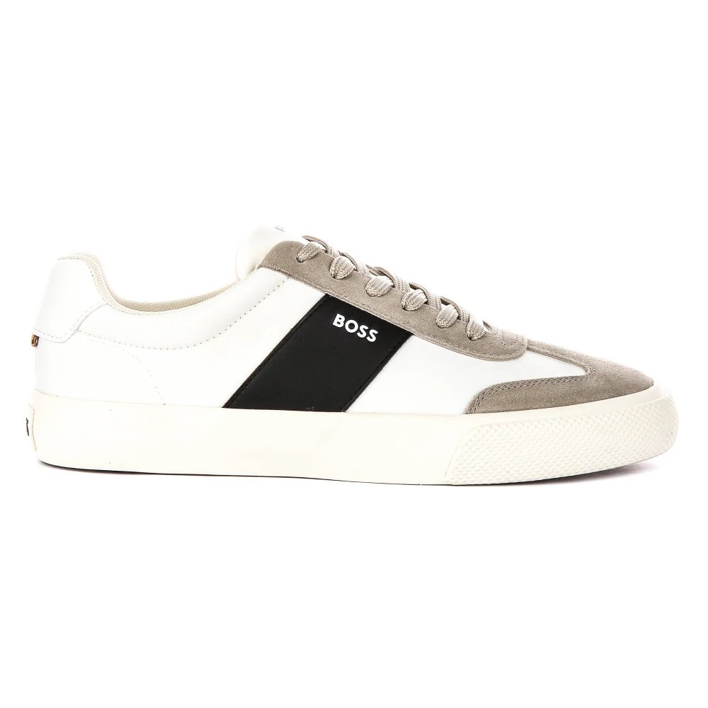 Hugo Men's Beige Sneakers, 8 Uk, Aiden Tennis Trainers