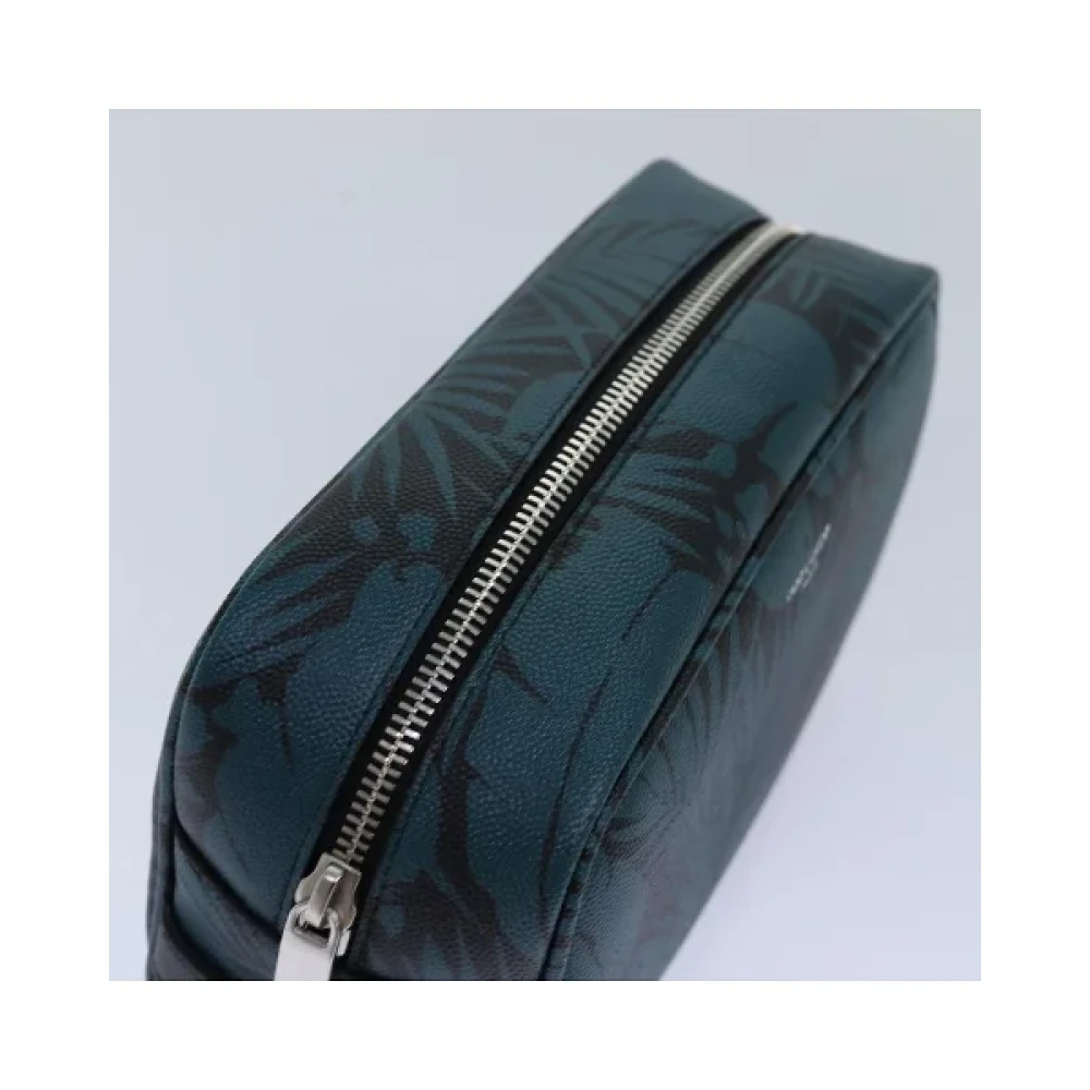 Saint Laurent Vintage Pre-owned Plastic pouches Blue Dames