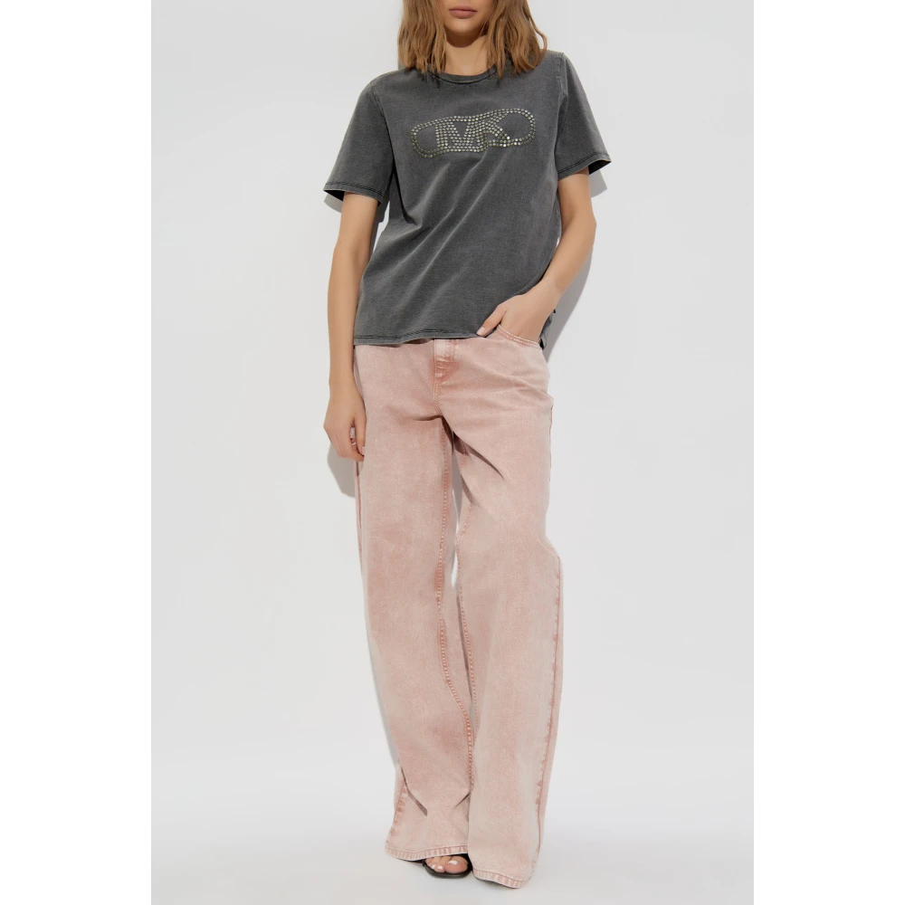 Michael Kors T-shirt met applicaties Gray Dames