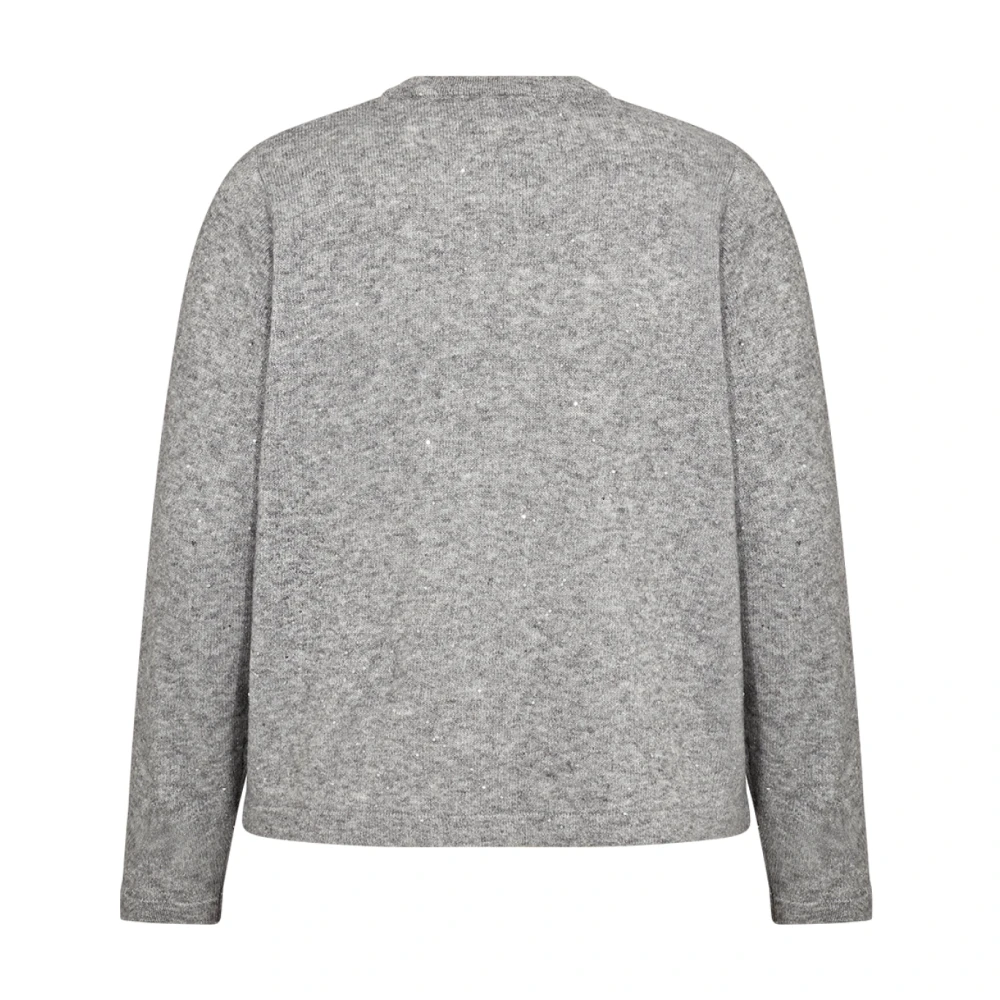 Soyaconcept Klassieke Gebreide Vest met Knoopsluiting Gray Dames