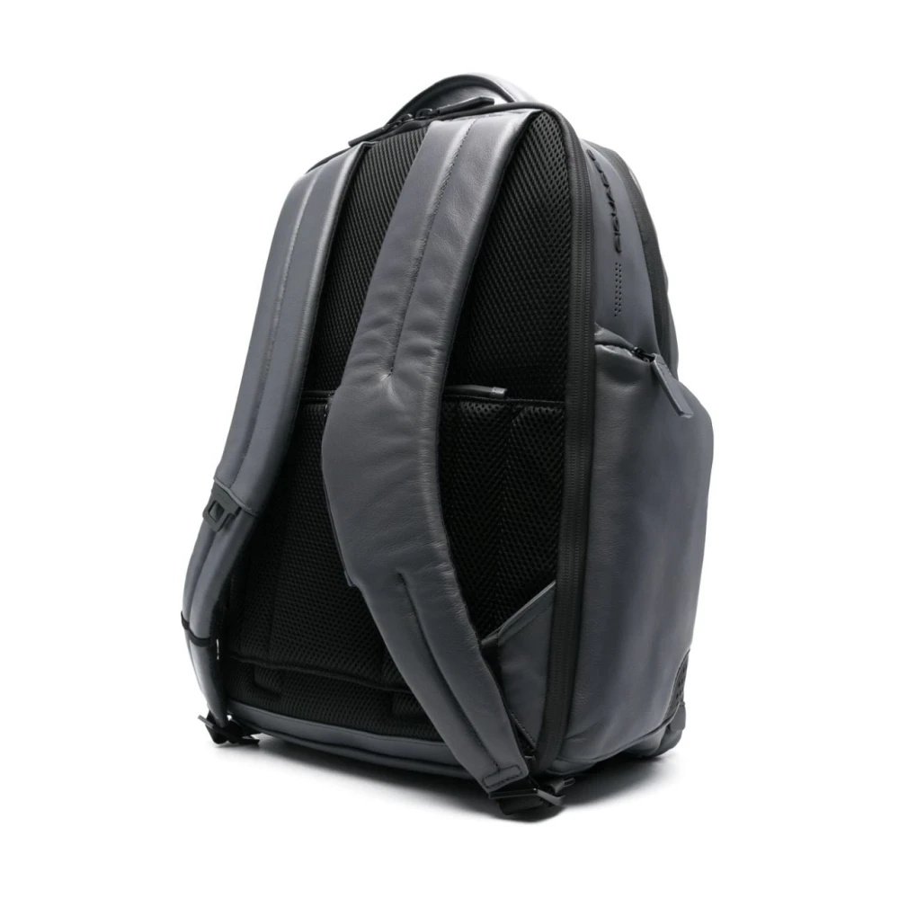 Piquadro Grijze leren tas met RFID-bescherming Gray Unisex