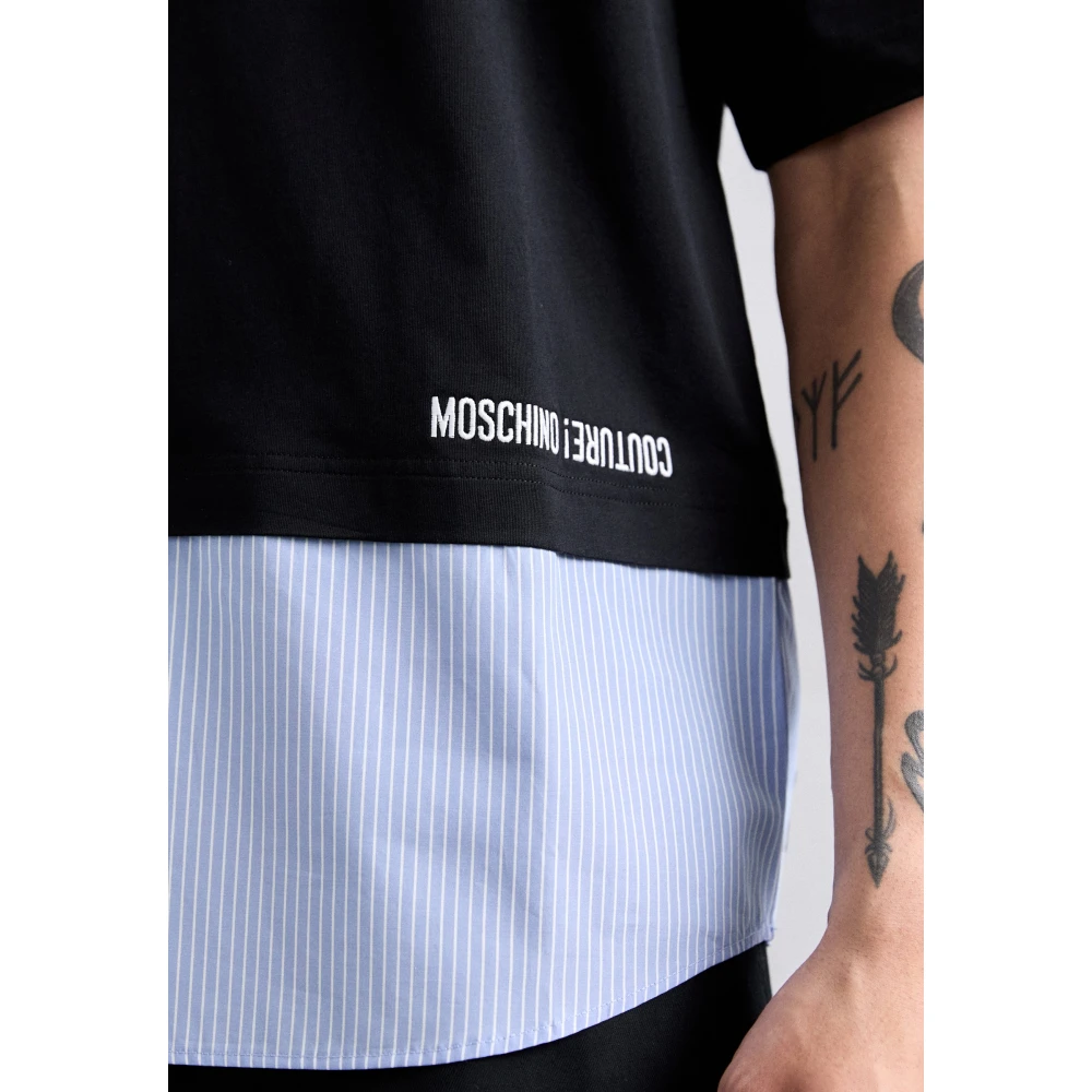 Moschino Zwart Katoen Regular Fit T-Shirt Black Heren