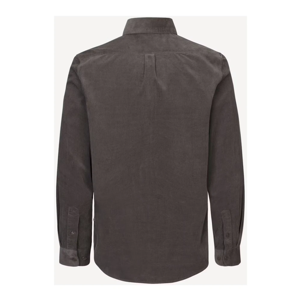 Samsøe Ribfluwelen Shirt Vulkanische As Gray Heren