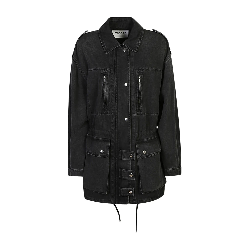 Isabel Marant Étoile Zwarte Parka Jas voor Vrouwen Black Dames