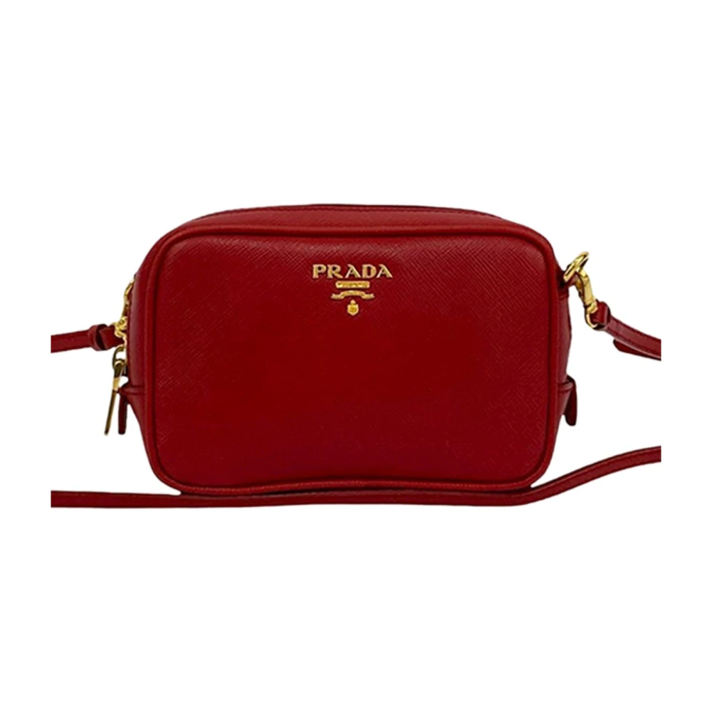Prada Vintage Women's Red Pre-Owned Camera Bag