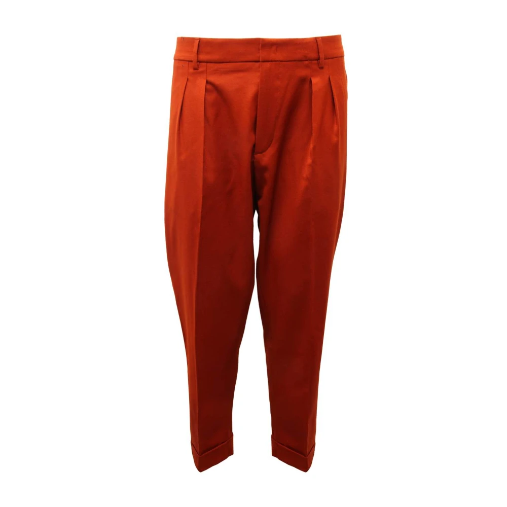 Dondup Men's Brown Wool Trousers Alec Model Made In Italy - Slim-Fit Trousers - W31 - Trousers