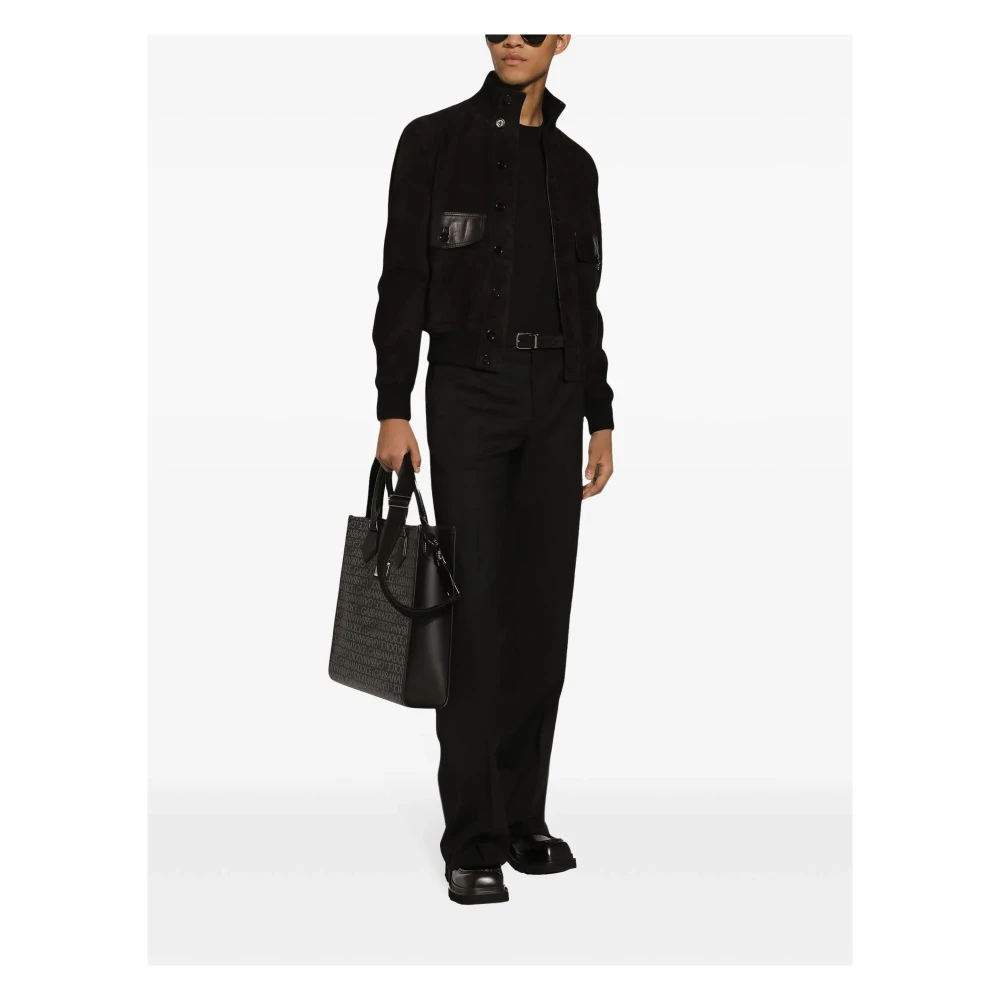Dolce & Gabbana Zwarte Jas Black Heren