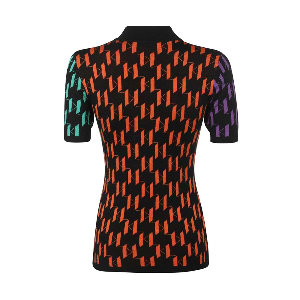 Karl Lagerfeld Monogram Print Katoenen Top Multicolor Dames