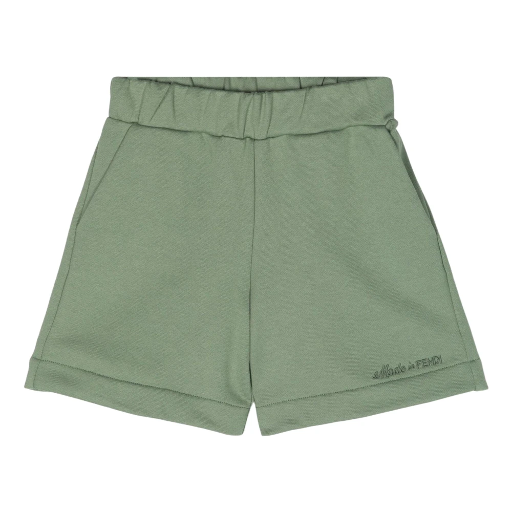 Fendi Boys Green Logo Shorts - Shorts - 10 Y - Kids