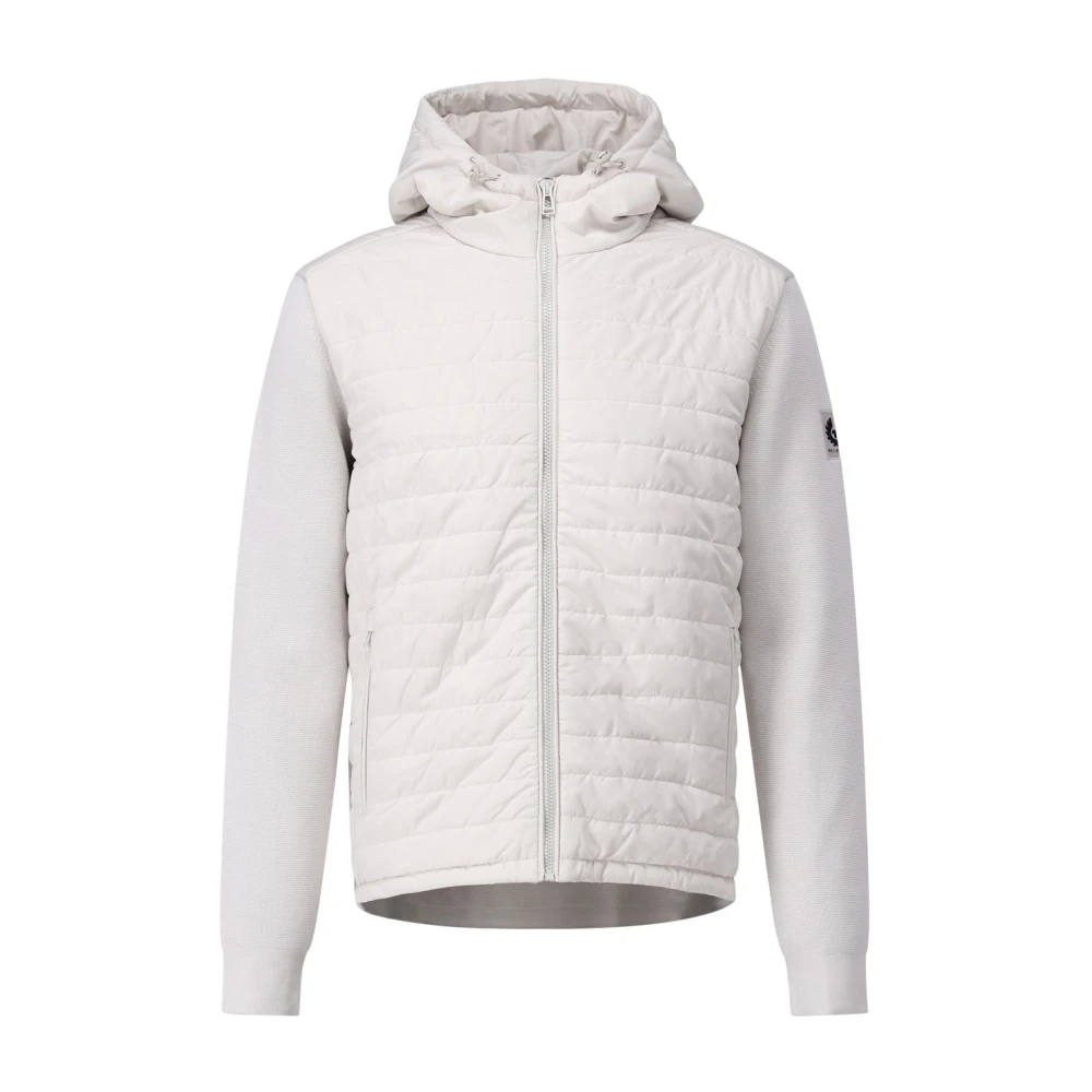 Belstaff Gewatteerd Hoodiejack met Vestdetail Beige Heren