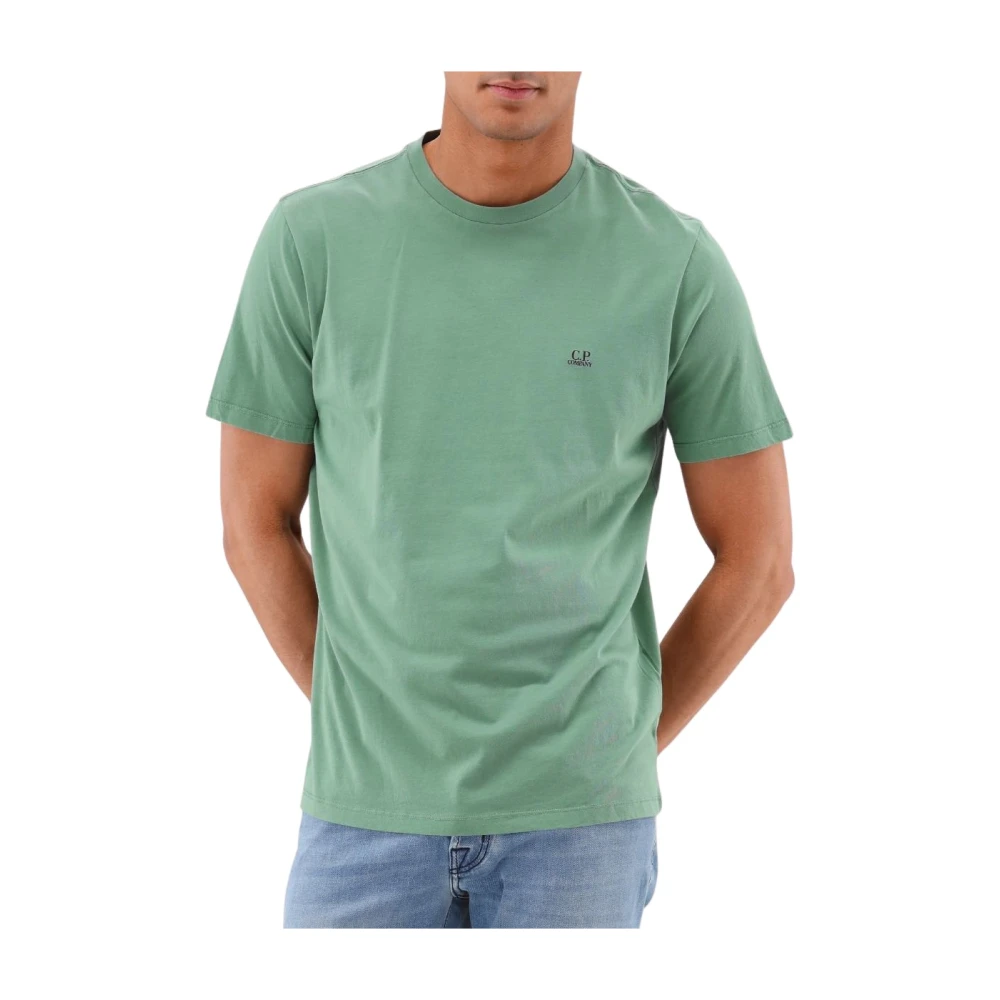 C.P. Company Groene Jersey Goggle T-shirt Green Heren