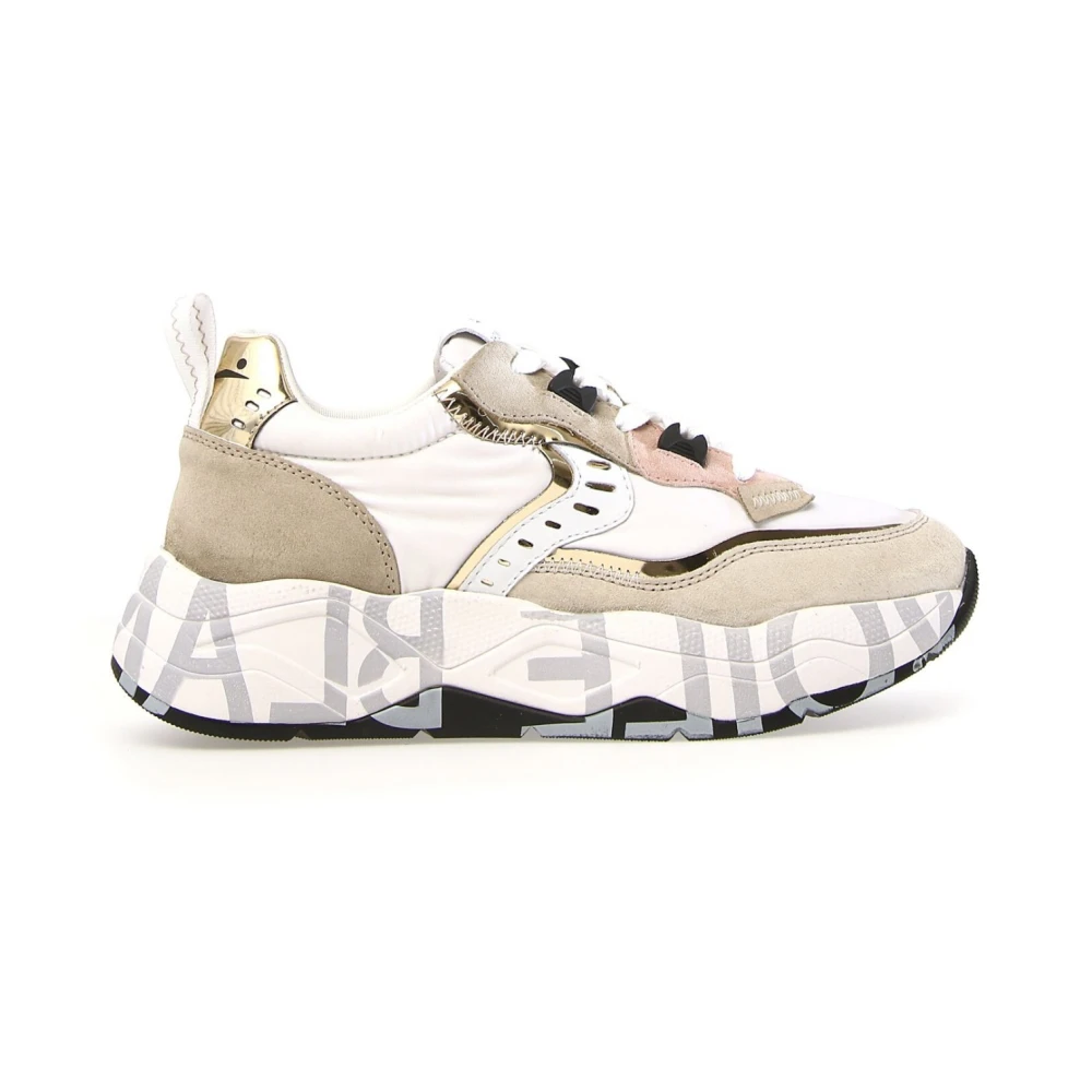 Voile Blanche Women's Beige Sneakers, 7 Uk, Chic Trainers