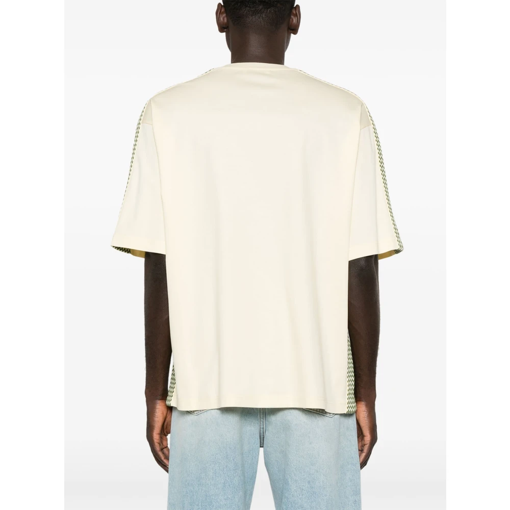 Lanvin Geborduurd Side Curb T-Shirt Beige Heren