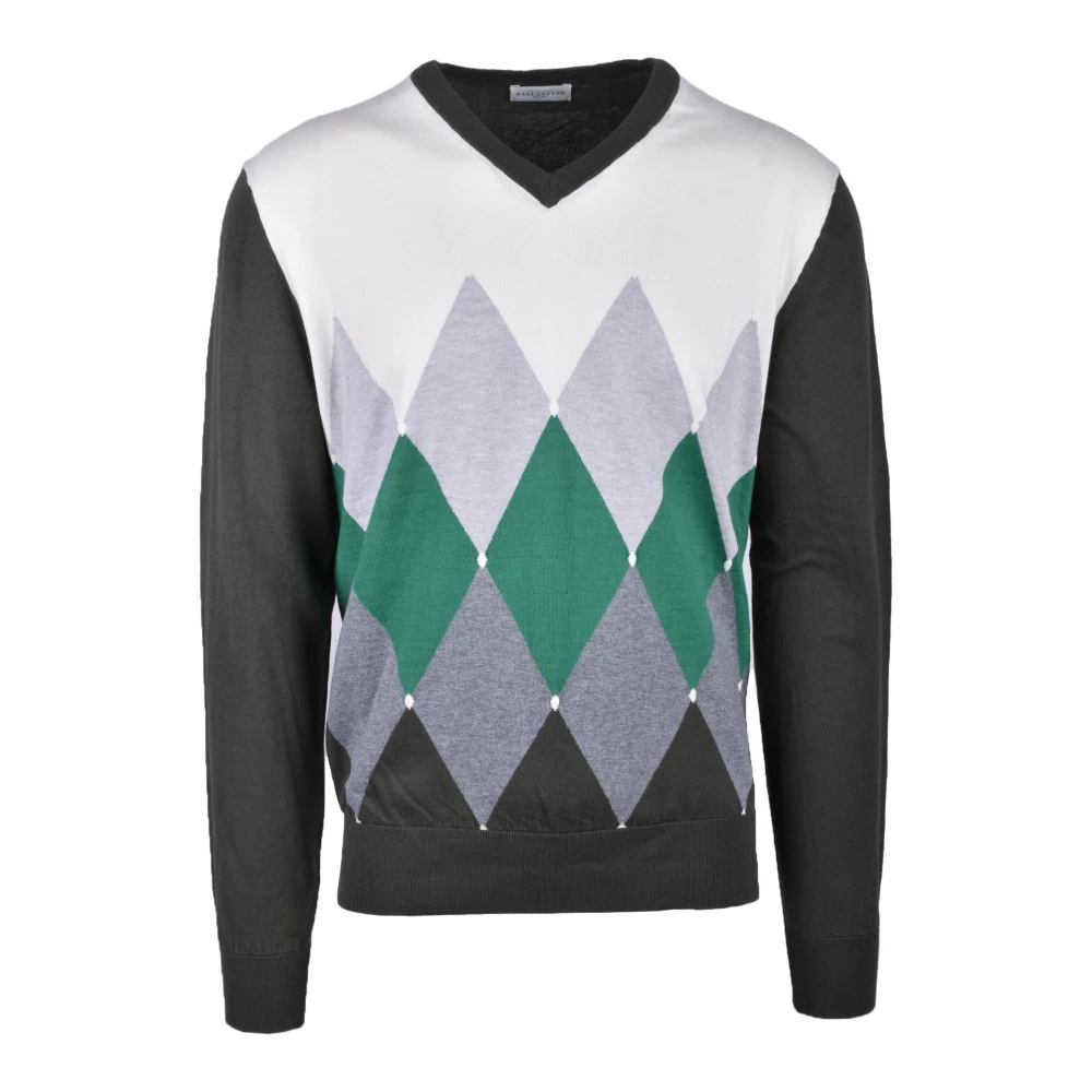 Ballantyne Katoen Kasjmier Gebreide Trui Multicolor Heren