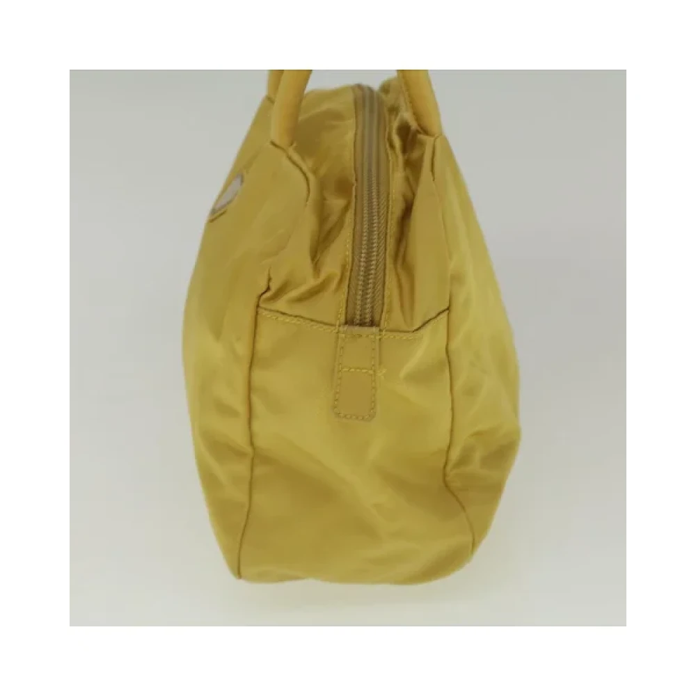Prada Vintage Pre-owned Nylon handbags Yellow Dames