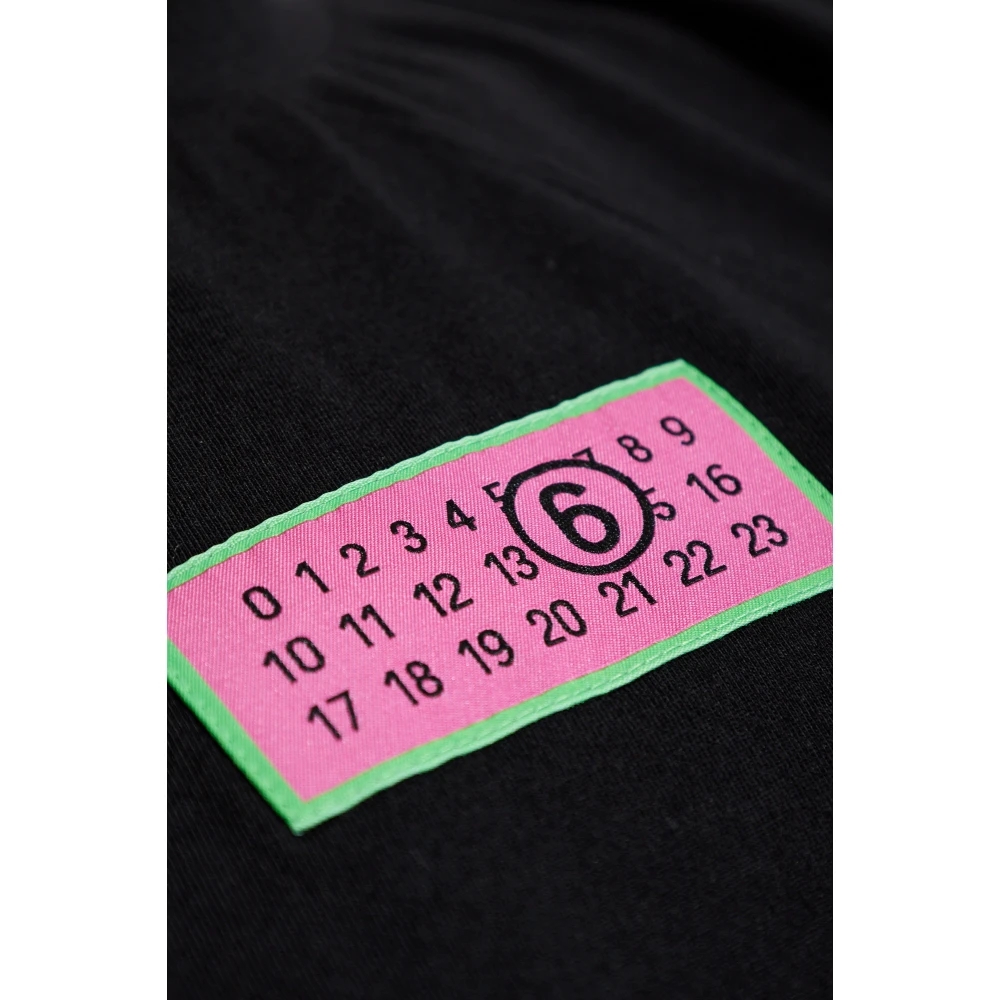 MM6 Maison Margiela T-shirt met logo Black Dames
