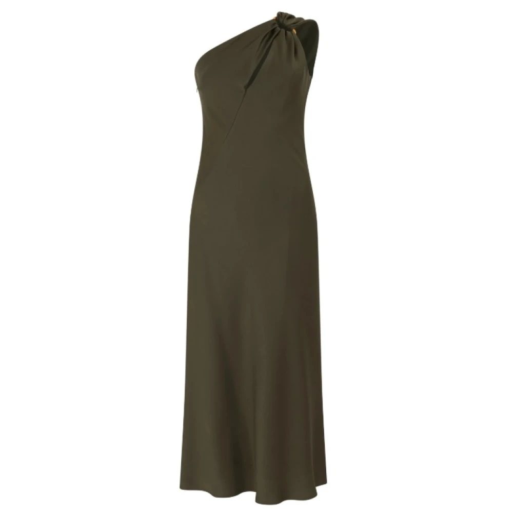 Max Mara Women's Green Midi Dresses, Xs, One-Shoulder Midi Dress