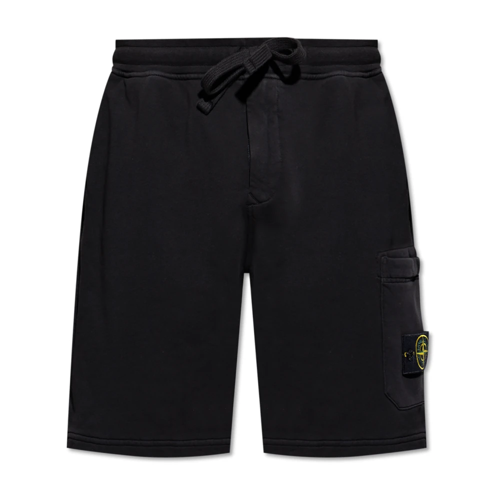 Stone Island Katoenen shorts Black Heren